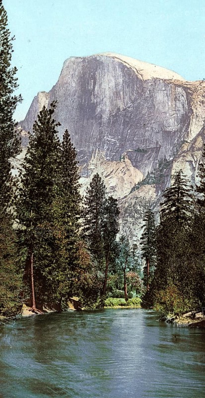 California, South Dome, Yosemite Valley, United States of America, USA, digitally restored reproduction from a 19th century original, record date not stated, California, United States of America, digitally restored reproduction from a 19th century original, record date not stated, North America