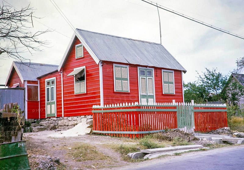 Wooden house of a labourer, Barbados, West Indies 1963, Central America