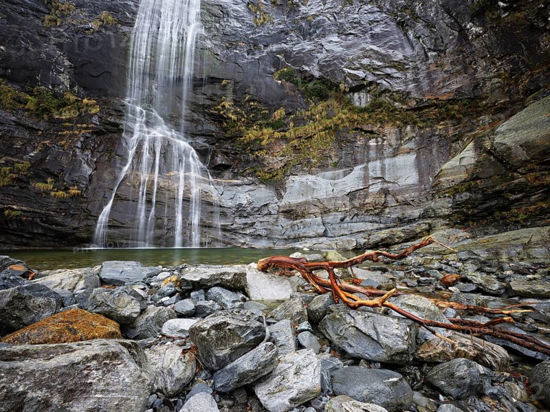 Cascata Grande waterfall, Bignasco, Maggia Valley, Canton Ticino, Switzerland, Europe