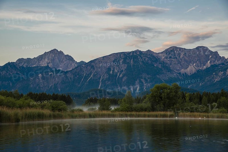 Hopfensee, near Fuessen, Ostallgaeu, Bavaria, Germany, Europe