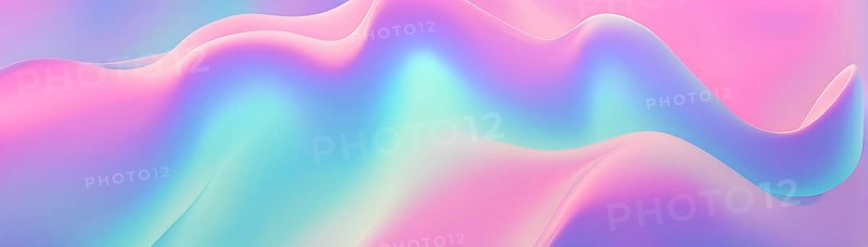Iridescent neon background, Holographic Abstract soft pastel colors backdrop, AI generated