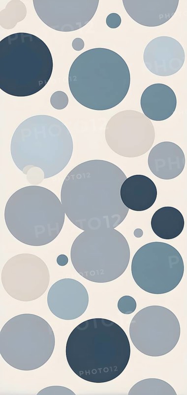 Minimalist composition of overlapping geometric shapes with clean lines and muted soft pastel colors, AI generated