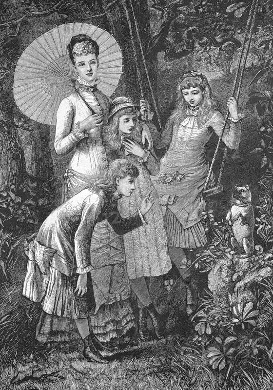 The Princess of Wales and her daughters, Alexandra Caroline Marie Charlotte Louise Julia of Denmark (* 1 December 1844 in the Yellow Palace, Copenhagen, † 20 November 1925 in Sandringham House, Norfolk) was Queen Consort of the United Kingdom and the Dominions and Empress Consort of India from 1901 to 1910 as wife of Edward VII, Historical, digitally restored reproduction from a 19th century original, c. 1890, Record date not stated