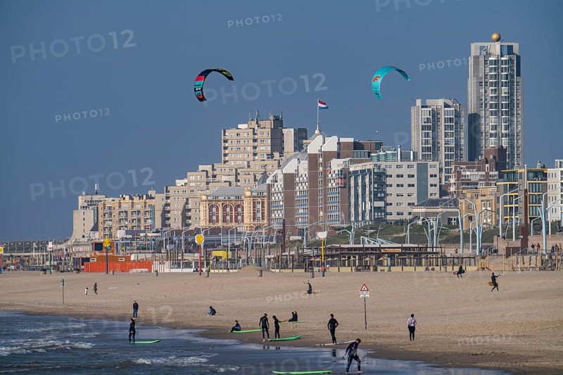 View of the skyline of Scheveningen, which belongs to the city of The Hague and is the largest seaside resort in the Netherlands