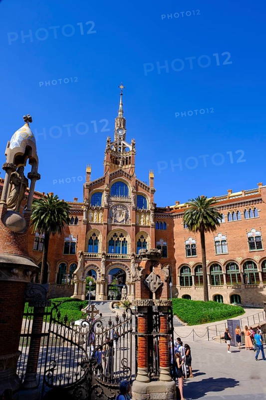 Historic clinic complex of the Hospital de la Santa Creu i Sant Pau, Barcelona, Catalonia, Spain, Europe