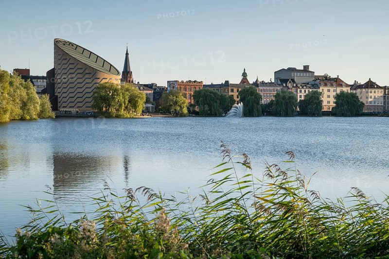 Tycho Brahe Planetarium, Saint Jørgen Lake, centre for space research, astrology and natural science, architect Knud Munk, Copenhagen, Denmark, Europe