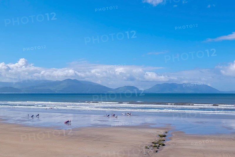 Windsurfer at Inch Beach, Dingle Bay, Dingle Peninsula, County Kerry, Ireland, Europe
