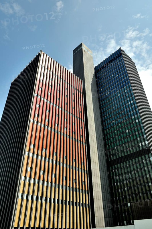 The former Deutsche Welle headquarters, office tower and studio tower, Raderberggürtel, Cologne, North Rhine-Westphalia, Germany, Europe