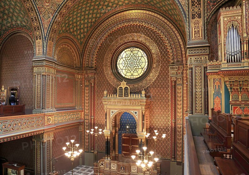 Interior view, Spanish Synagogue in the Josefstadt district of Prague, Czech Republic, Europe