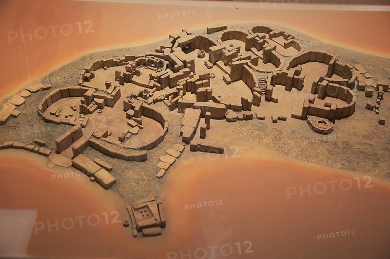 Tarxien temple model in National Museum of Archaeology, Valletta, Malta, Europe