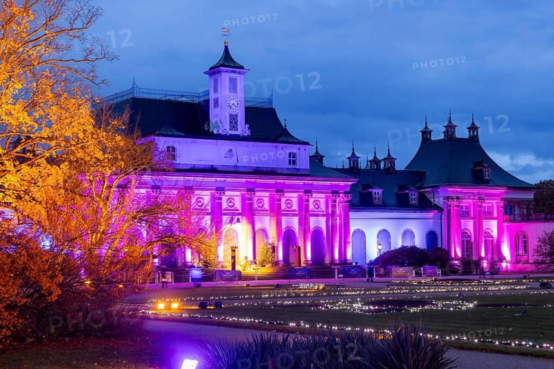 It's the most beautiful time of the year when the sparkling evening trail finally lights up Dresden's famous Pillnitz Palace & Park again. Now in its fourth year, the winter walk takes a new magical route with completely different worlds of light that never fail to surprise our visitors from previous years., Dresden, Saxony, Germany, Europe