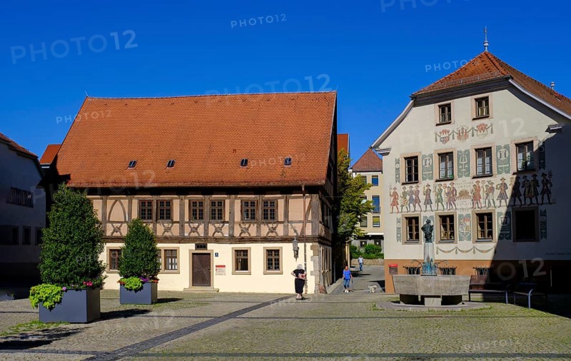 Town square, town hall square, Bad Kissingen, Rhön, Lower Franconia, Franconia, Bavaria, Germany, Europe
