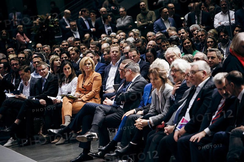 Julia Klöckner, Federal Treasurer of the CDU, recorded at the event, Wir hören zu | Gipfel der CDU/CSU-Fraktion I Wirtschaftswende für Deutschland at the German Bundestag in Berlin, 1 February 2024