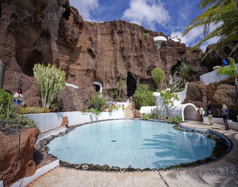 Museo LagOmar, Lagomar Museum, designed by César Manrique and Jesús Soto, Nazaret, Tahiche, Lanzarote, Canary Islands, Canary Islands, Spain, Europe