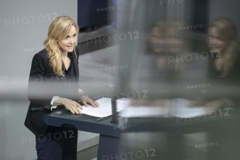 Franziska Krumwiede-Steiner, Member of the German Bundestag (Alliance 90/The Greens), delivers a speech in the plenary session of the German Bundestag in Berlin, 14 March 2024
