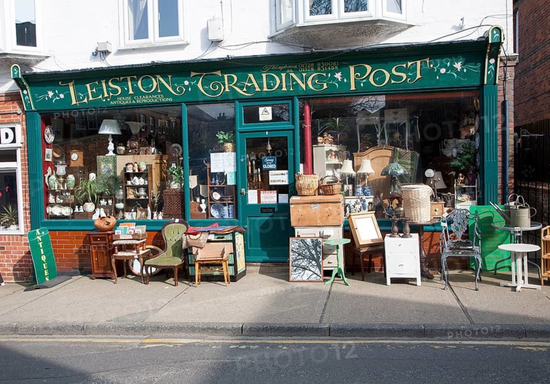 Trading Post antique shop in Leiston, Suffolk, England, United Kingdom, Europe