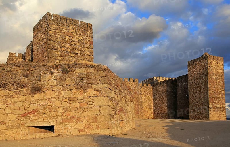 Hilltop castle in historic medieval town of Trujillo, Caceres province, Extremadura, Spain, Europe