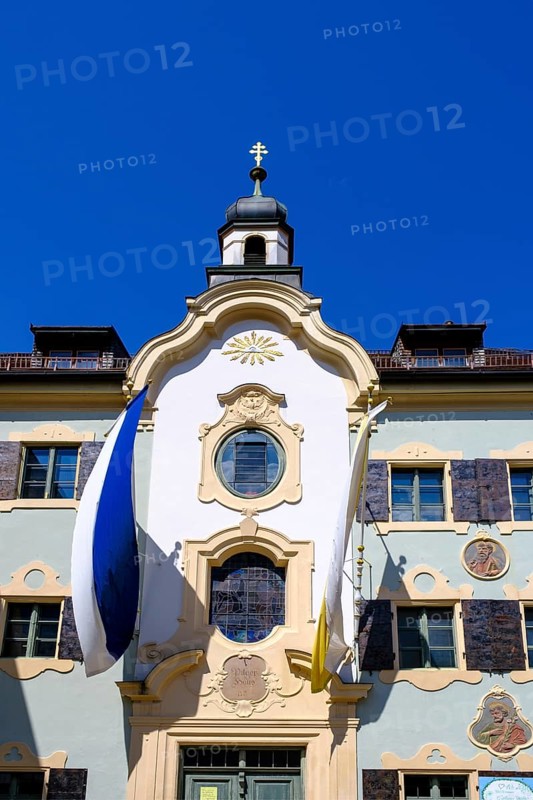 Pilgerhaus, Marktstraße, Mittenwald, Werdenfelser Land, Upper Bavaria, Bavaria, Germany, Europe