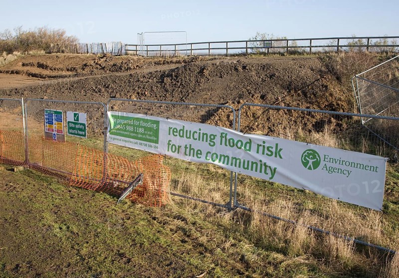 Environment Agency emergency work to repair storm damage at East Lane, Bawdsey, Suffolk, England, United Kingdom, Europe