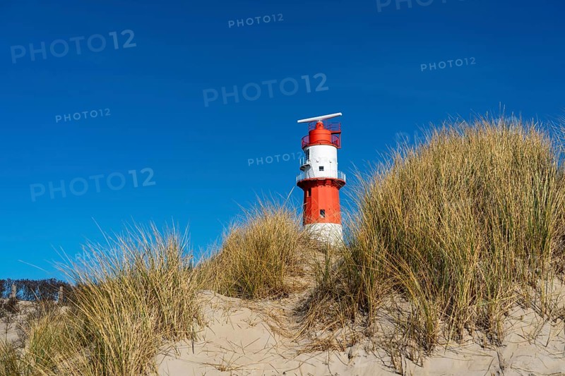 Small Borkum lighthouse, out of service since 2003, still serves as an antenna support for the Ems traffic safety system, North Sea island of Borkum, Lower Saxony, Germany, Europe