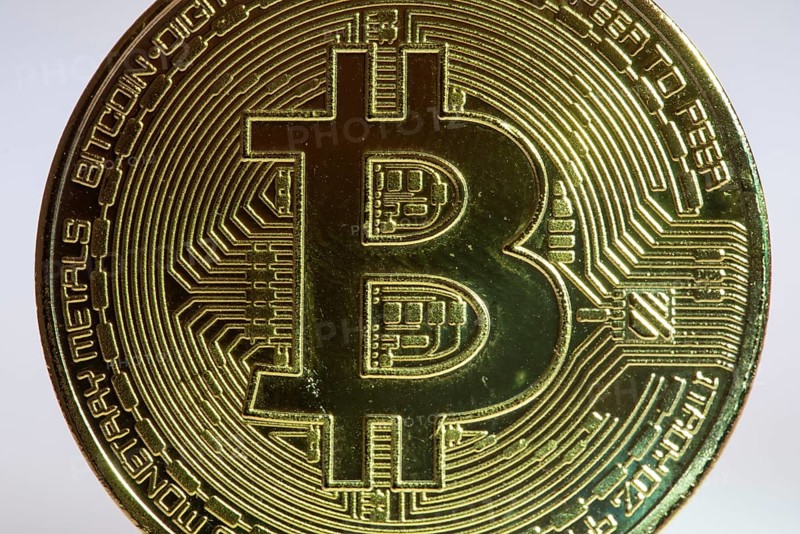 Bitcoin, cryptocurrency, symbol coin, optical placeholder for the digital currency