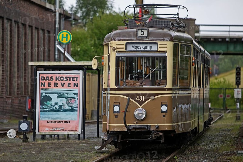 Railcar Hansa Waggon GT4-431 in the local transport museum Dortmumd, Ruhr area, North Rhine-Westphalia, Germany, Europe