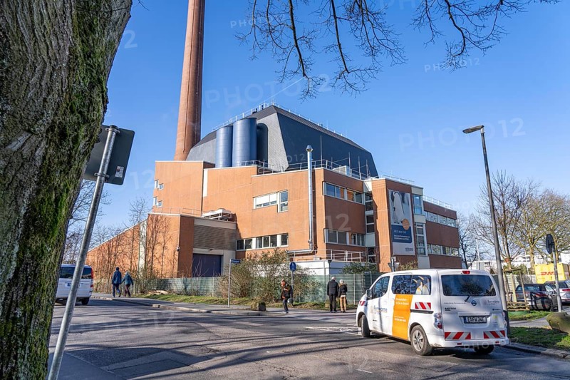 The Igony heating plant in Essen-Rüttenscheid, a district heating plant fuelled by natural gas, which supplies the Essen University Hospital, the Alfried Krupp Hospital and residential buildings with district heating all year round, North Rhine-Westphalia, Germany, Europe