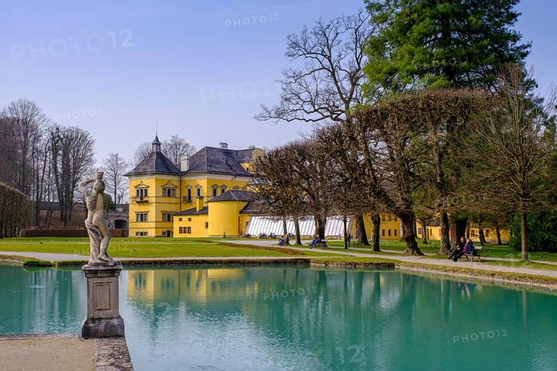 Spring in the palace park, Hellbrunn Palace, near Salzburg, Salzburger Land, Austria, Europe