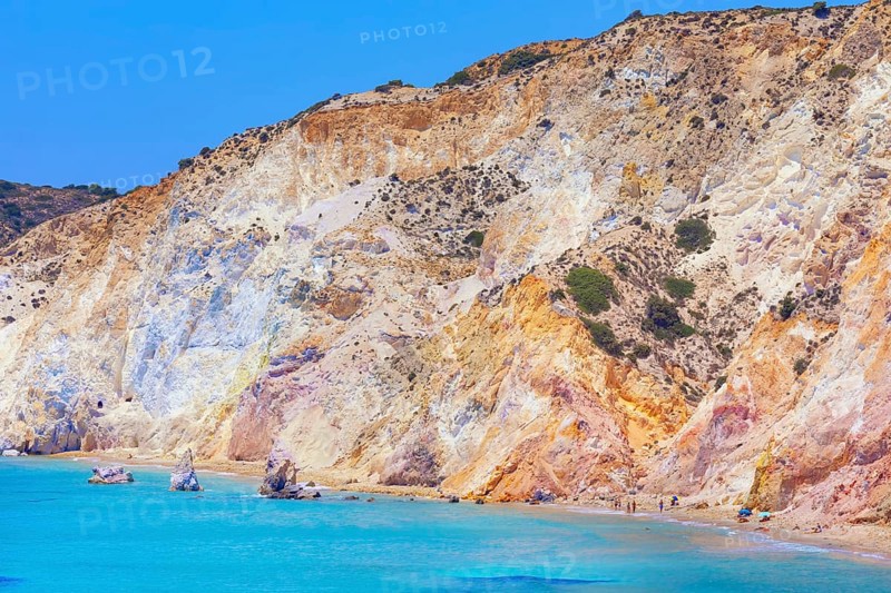 Fyriplaka beach, Milos Island, Cyclades Islands, Greece, Europe