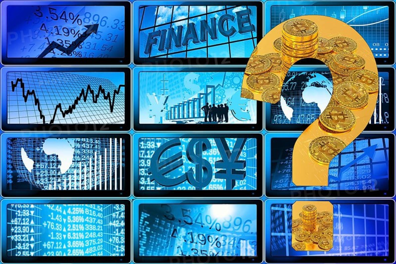Symbolic image, Bitcoin as a questionable vision of the future, stock market prices, insecure digital currency, resources, energy, industry, economy critical, stock market hype, stock market crash, payment, insolvency, wrong decisions, maximum profit, profit slump, share prices, Germany as a business location, global economy, globalisation, environmental protection, mafia, Trump government, Bitcoin rally, cryptocurrency, electronic wallet, crypto reserve, price development, stock market trading