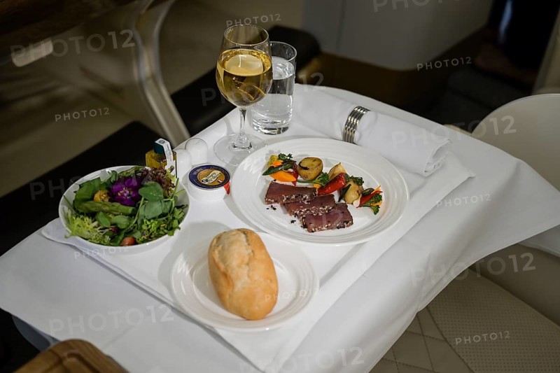 Appetiser, Meal, Business Class, Emirates Airbus A380