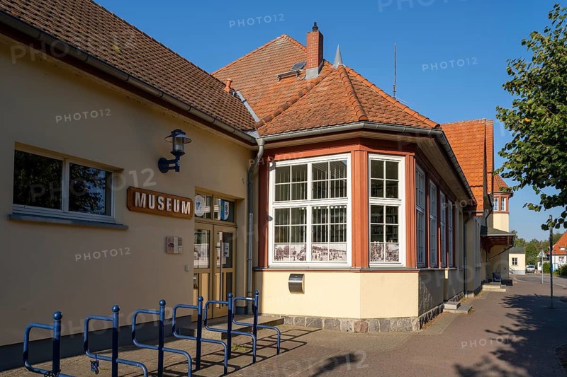 Local history museum and railway museum in the station, Zinnowitz, Usedom Island, Baltic Sea, Mecklenburg-Western Pomerania, Germany, Europe