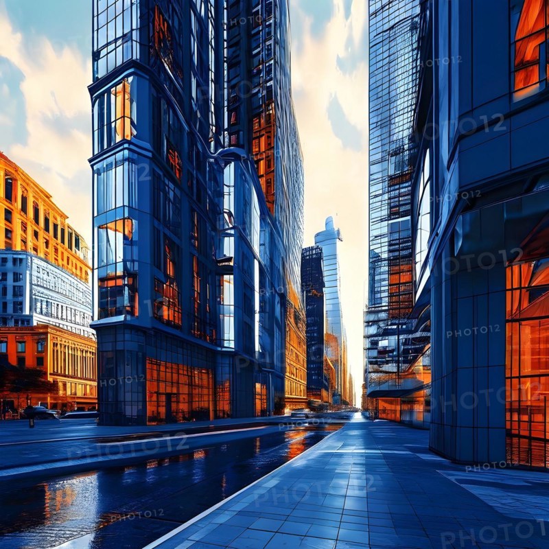 KI generated architectural structure melding computer aided design illustrations with genuine photoelements, AI generated
