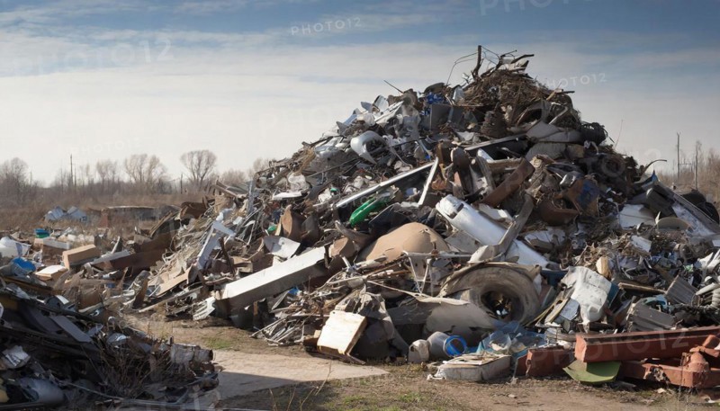 Symbolism, large junkyard, AI-generated, AI generated