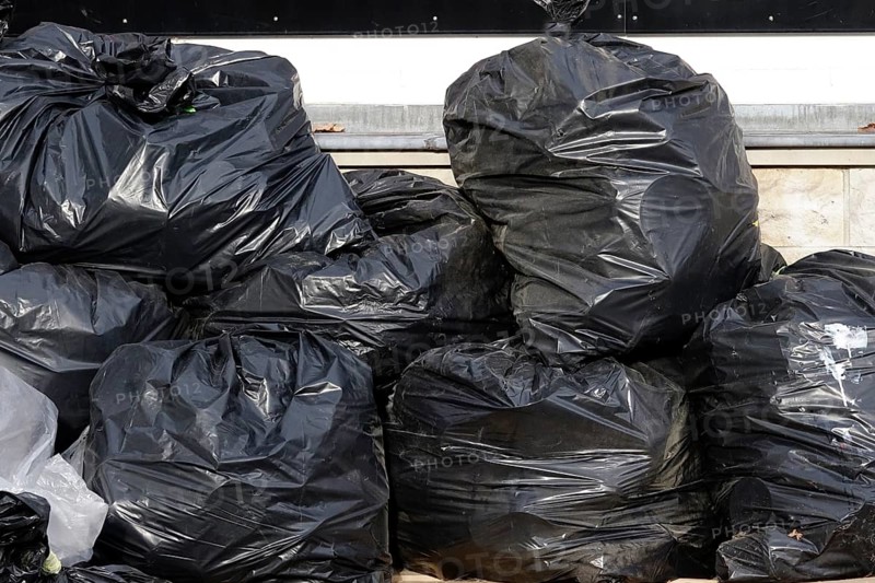 Filled bin liners, Germany, Europe
