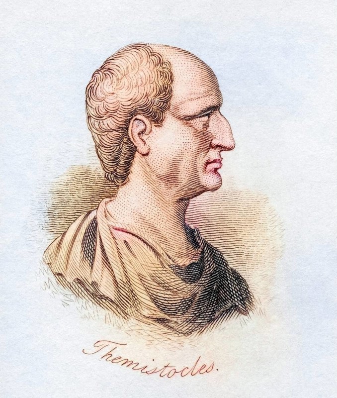 Themistocles, c. 524-459 BC Athenian soldier and statesman. From the book Crabbs Historical Dictionary, published 1825, Historical, digitally restored reproduction from a 19th century original, Record date not stated