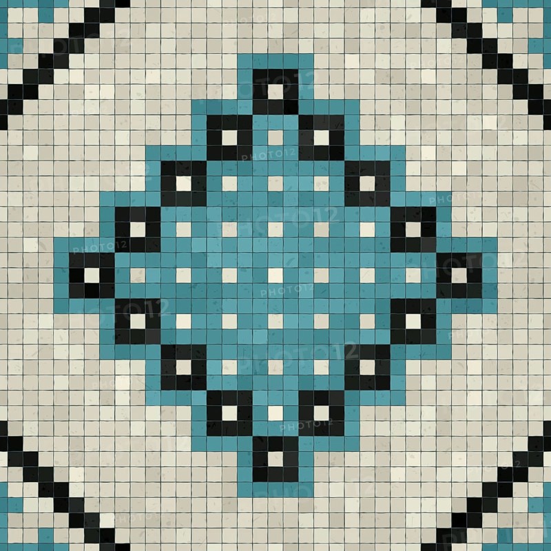 Mosaic tiles decorative background, seamless repeating vector pattern template for wallpaper, background, wood print, metal print, plastic print, glass print, decor