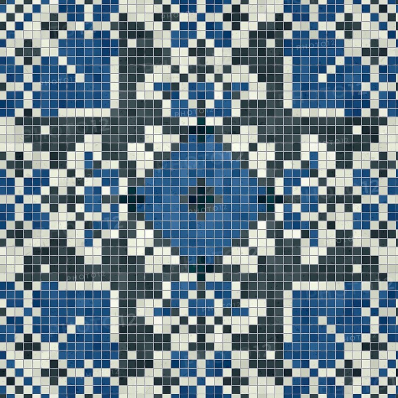 Mosaic tiles background, seamless vector pattern