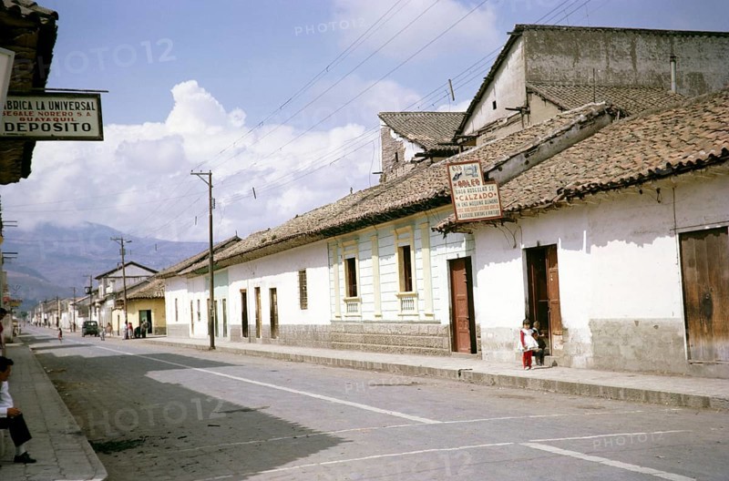 Census day, Riobamba, Chimborazo province, Ecuador, South America, 1962 quiet street and people at home, 25 November 1962, South America
