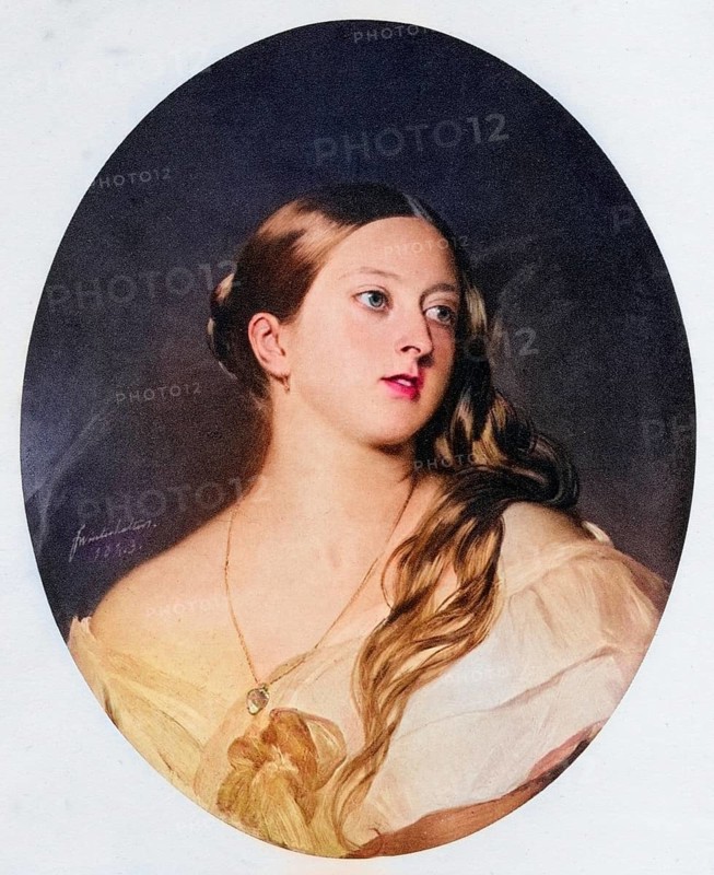 Queen Victoria 1819-1901 Princess Alexandrina Victoria of Saxe-Coburg in 1843, After the painting by F. Winterhalter, Historic, digitally restored reproduction from a 19th century original, Record date not stated