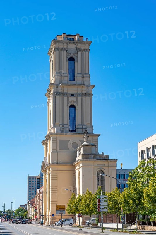 Reconstructed baroque tower of the Garrison Church with viewing platform, Potsdam, Brandenburg, Germany, Europe