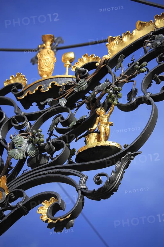 The Golden Angel of Hammelburg, Lower Franconia, Bavaria, Germany, Europe