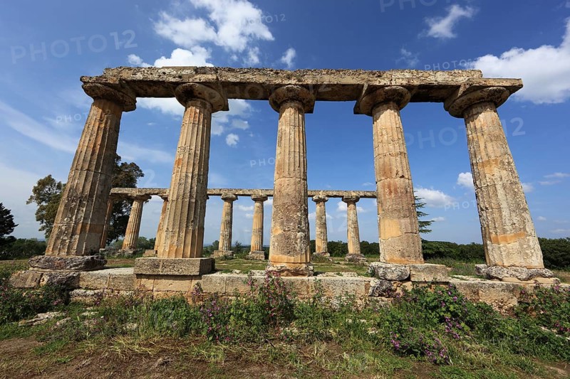 Metaponto, Metaponte, Doric hera temple, Tavole Palatine, Basilicata, Italy, Europe