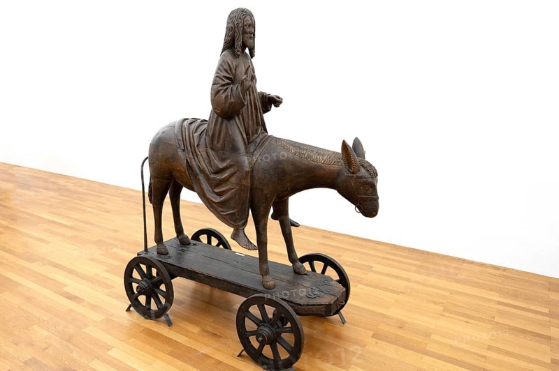 Christ on the Palm Donkey, c. 1500, detail, Zeppelin Museum, Friedrichshafen, Baden-Württemberg, Germany, Europe