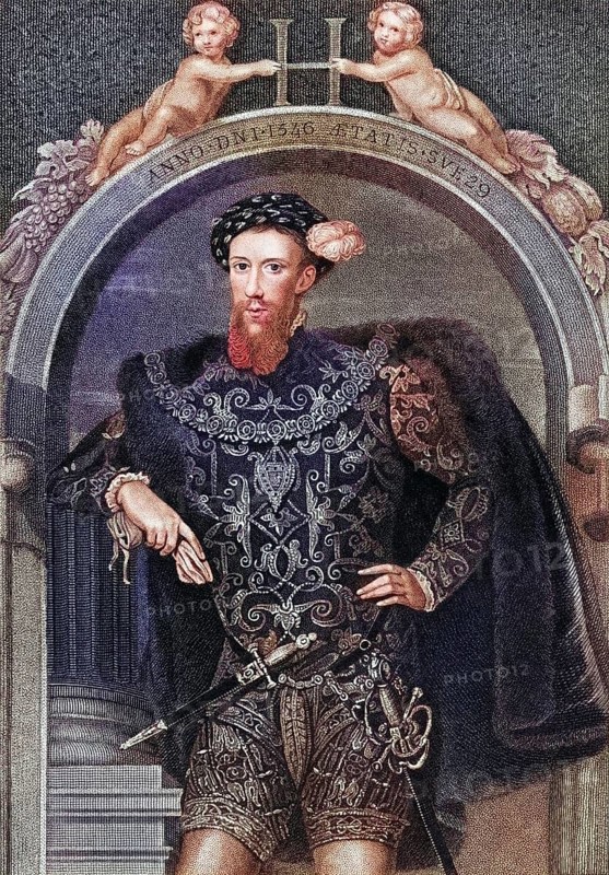 Henry Howard, Earl of Surrey, 1517-1547 English poet From the book Lodges British Portraits, London 1823, Historical, digitally restored reproduction from a 19th century original, Record date not stated