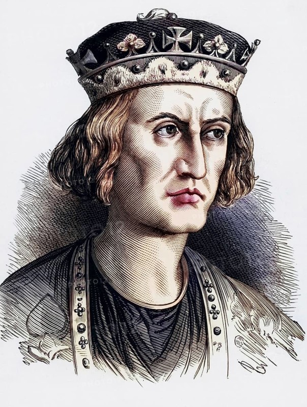 William II called Rufus (the Red) (1056-1100), second surviving son of William I, King of England from 1087. He was a cruel and rapacious monarch and was killed by an arrow at Brokenhurst in the New Forest, Historic, digitally restored reproduction from a 19th century original, Record date not stated