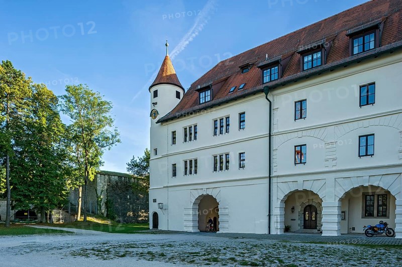 Gate of the castle of the Wülzburg fortress, Renaissance fortified building, Weißenburg in Bavaria, Altmühltal, Middle Franconia, Franconia, Bavaria, Germany, Europe