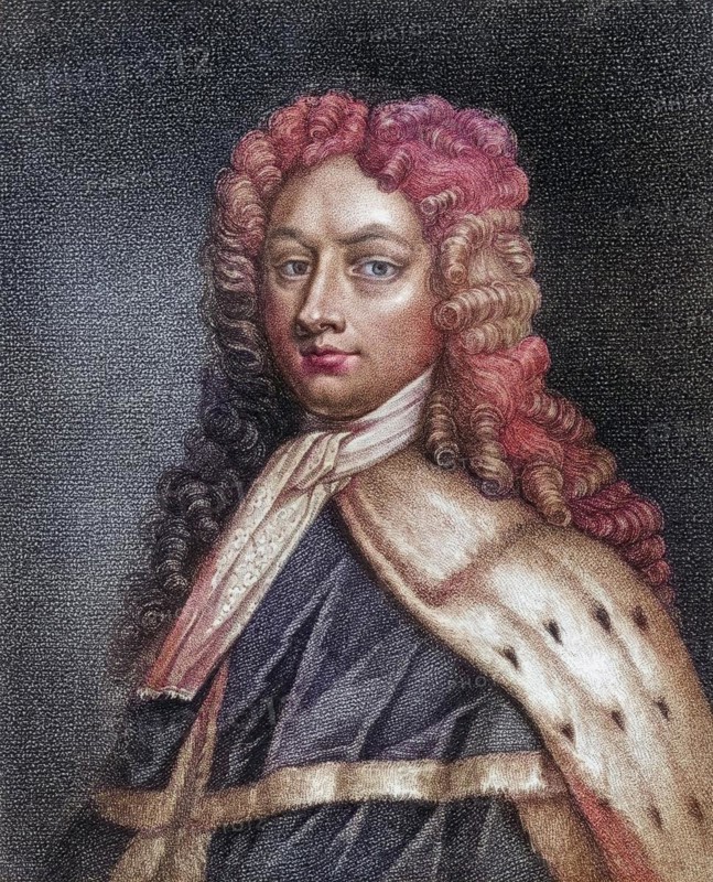 Philip Wharton 1st Duke of Wharton 1698, 1731 English Jacobite politician, notorious libertine rake profligate and alcoholic, Philip Wharton 1st Duke of Wharton 1698, 1731 English Jacobite politician, notorious libertine rake profligate and alcoholic Engraved by Gerimia from the book A catalogue of Royal and Noble Authors Volume IV published 1806, Historic, digitally restored reproduction from a 19th century original, Record date not stated