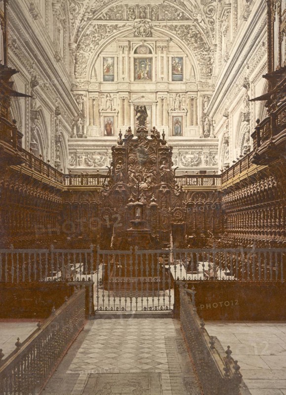 Cordoba. El Coro del la Càtedral, Spain, c. 1890, Historical, digitally restored reproduction from a 19th century original, Europe