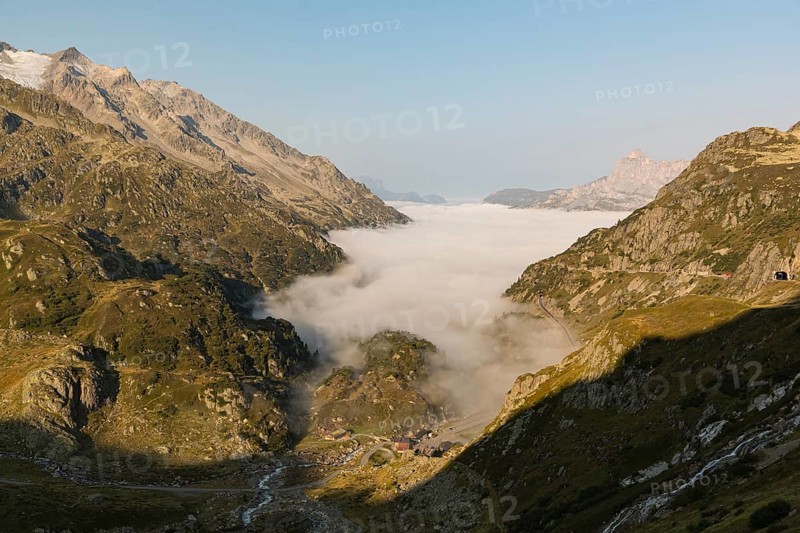 View from the Sustenpass High Alpine Road, close to the lake Steinsee